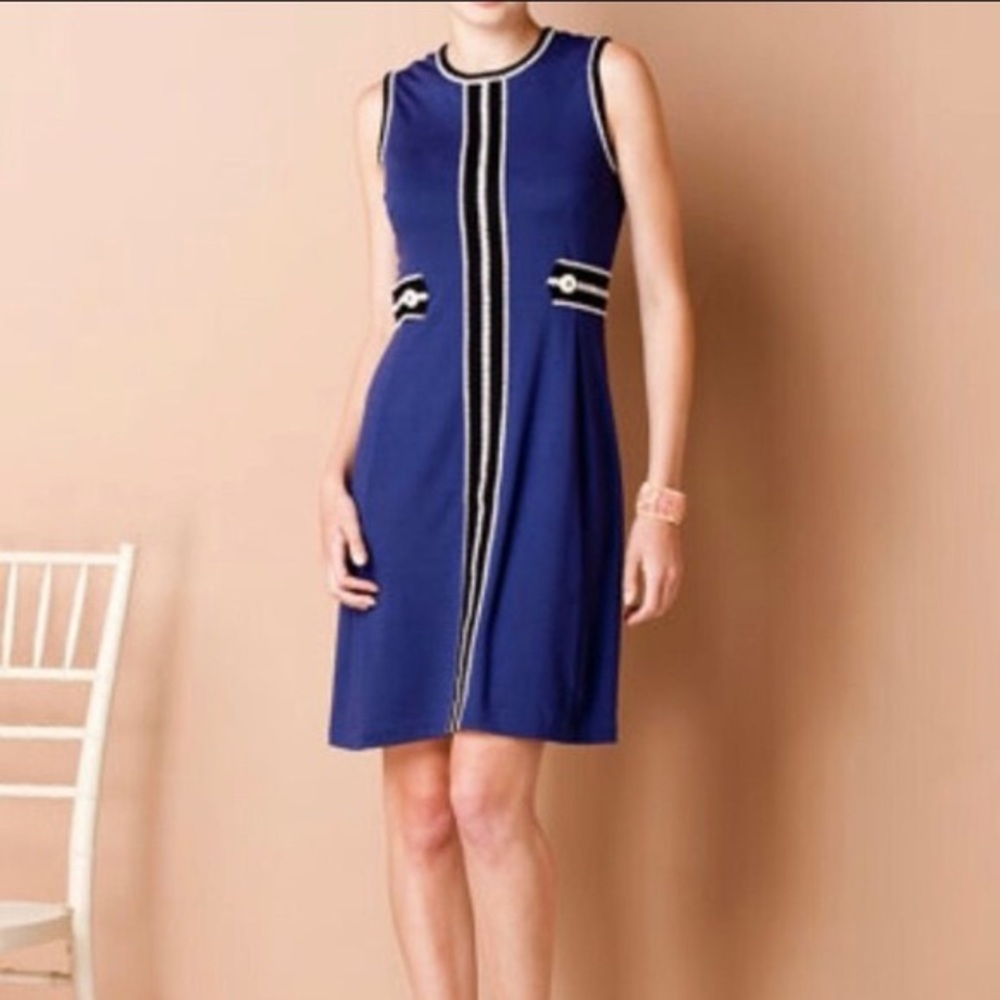 Navy Lilly Pulitzer Fannie Stitch Sheath Dress EUC - Picture 2 of 7